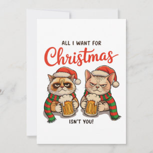 Alles wat ik voor kerstmis wil is niet jij Boze Ka Feestdagenkaart
