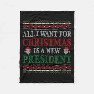 Alles wat ik voor kerstmis wil is nieuwe president fleece deken