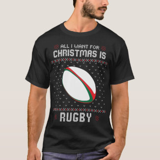 Alles wat ik voor Kerstmis wil is Rug1 familiegesc T-shirt