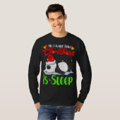 Alles wat ik voor Kerstmis wil is Slaap Santa Pand T-shirt (Voorkant volledig)