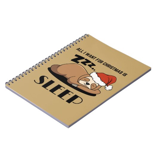 Alles wat ik voor Kerstmis wil is Slaap, Slapende  Notitieboek (Linkerzijde)