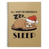 Alles wat ik voor Kerstmis wil is Slaap, Slapende  Notitieboek (Voorkant)