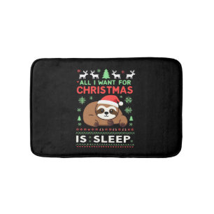 Alles wat ik voor Kerstmis wil is Slapen - Grappig Badmat