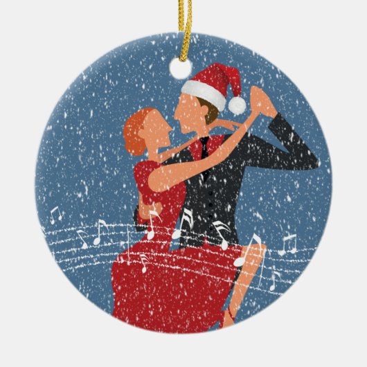 Alles wat ik voor Kerstmis wil is Tango Snowy Tang Keramisch Ornament (Voorkant)