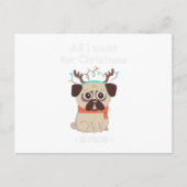 Alles wat ik voor Kerstmis wil, is VOEDSEL. Funny Briefkaart (Voorkant)