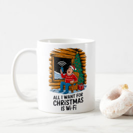 Alles wat ik voor Kerstmis wil is WiFi Grappige Ku Koffiemok
