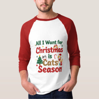 Alles wat ik voor Kerstmis wil Katten T-shirt