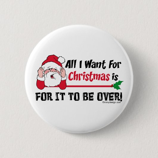 Alles wat ik voor Kerstmis wil Ronde Button 5,7 Cm (Voorkant)