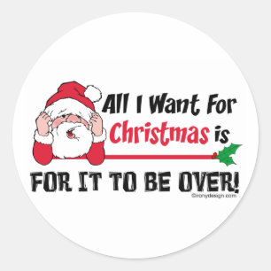Alles wat ik voor Kerstmis wil Ronde Sticker