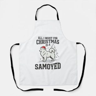 Alles wat ik voor Kerstmis wil Samoyed Hond Schort