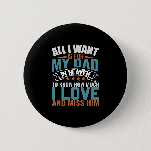 Alles wat ik voor m'n vader wil ronde button 5,7 cm (Voorkant)