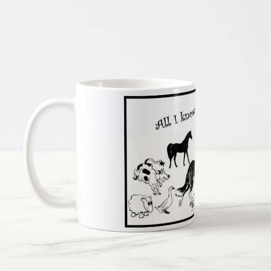 Alles wat ik weet is wat ik herder koffiemok (Links)