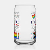 Alles wat ik weet over de liefde heb ik geleerd va blikvorm glas (Rechts)