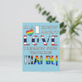 Alles wat ik weet over de liefde heb ik geleerd va briefkaart (Staand voorkant)