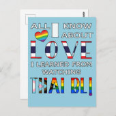 Alles wat ik weet over de liefde heb ik geleerd va briefkaart (Voorkant / Achterkant)