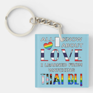 Alles wat ik weet over de liefde heb ik geleerd va sleutelhanger