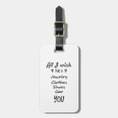 Alles wat ik wens is jou. bagagelabel (Voorkant verticaal)