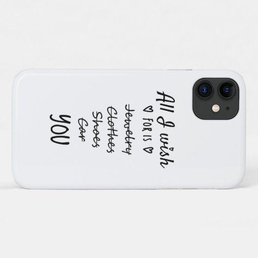 Alles wat ik wens is jou. Case-Mate iPhone case (Achterkant (horizontaal))