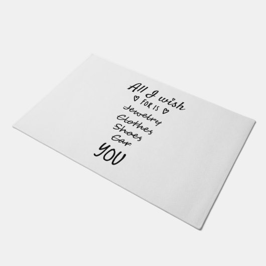 Alles wat ik wens is jou. deurmat (Schuin)