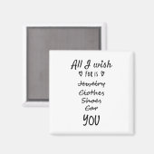 Alles wat ik wens is jou. magneet (Voorkant / Achterkant)