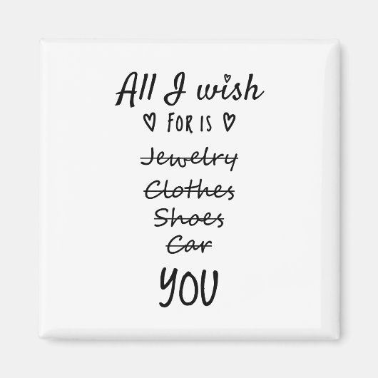 Alles wat ik wens is jou. magneet (Voorkant)