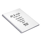 Alles wat ik wens is jou. notitieboek (Rechterzijde)