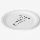 Alles wat ik wens is jou. papieren bordje (Gekanteld)