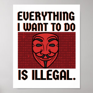 Alles wat ik wil doen is illegaal poster