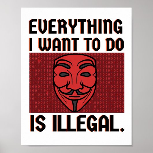 Alles wat ik wil doen is illegaal poster (Voorkant)