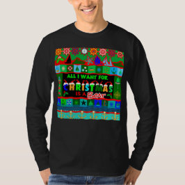 Alles wat ik wil is een boot voor Kerstmis. T-shirt