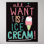 Alles wat ik wil is Ice Cream Poster (Voorkant)