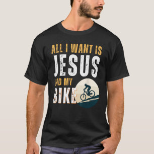 Alles wat ik wil is Jesus en mijn fiets Christelij T-shirt