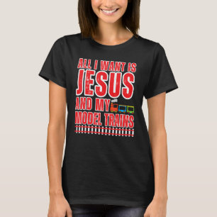 Alles wat ik wil is Jezus en mijn model traint hob T-shirt