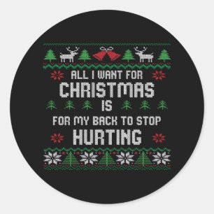 Alles wat ik wil is mijn rug om te stoppen met het ronde sticker