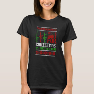 Alles wat ik wil is Pistolen lelijke kerstagejacht T-shirt