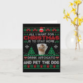 Alles wat ik wil is thuis blijven drinken Affogato Kaart (Gele Bloem)