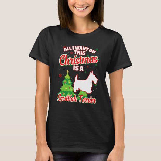 Alles wat ik wil met dit kerstfeest is een Schotse T-shirt (Voorkant)