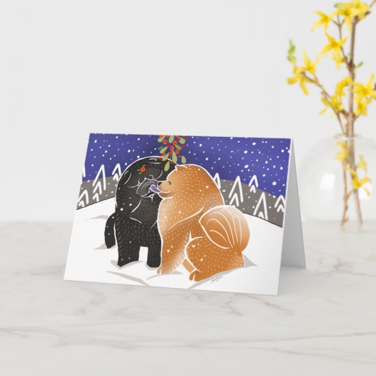 ALLES WAT IK WIL MET KERST customize tekst Kaart (Gele Bloem)