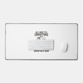 Alles wat ik wil met Kerstmis Samojeed hond Bureaumat (Keyboard & Muis)