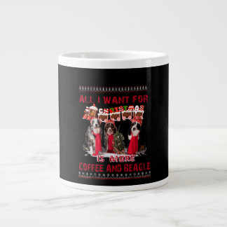 Alles wat ik wil voor beagle en koffie in kerstmis grote koffiekop