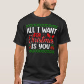 Alles wat ik wil voor de kerstdrank t-shirt (Voorkant)