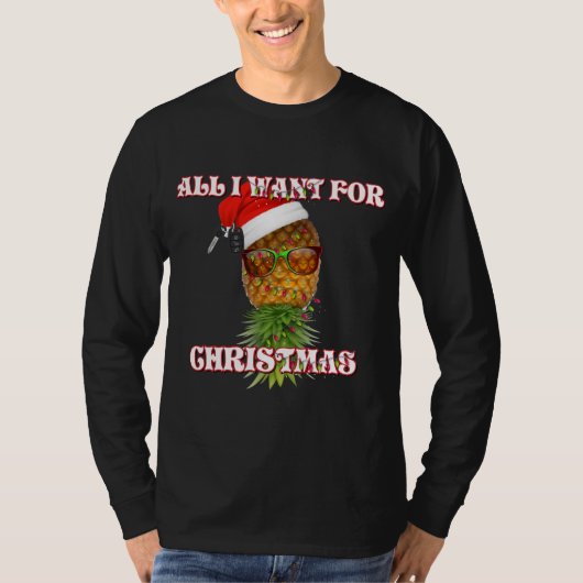 Alles wat ik wil voor de kerstfeestdag t-shirt (Voorkant)