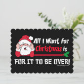 Alles wat ik wil voor de kerstHumor Feestdagenkaart (Staand voorkant)