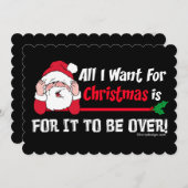 Alles wat ik wil voor de kerstHumor Feestdagenkaart (Voorkant / Achterkant)