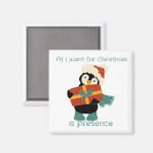 Alles wat ik wil voor de  kerstpinguïn magneet (Voorkant / Achterkant)