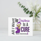 Alles wat ik wil voor de ziekte van Alzheimer met Feestdagenkaart (Staand voorkant)