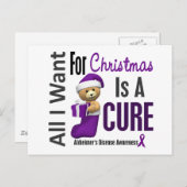 Alles wat ik wil voor de ziekte van Alzheimer met Feestdagenkaart (Voorkant / Achterkant)