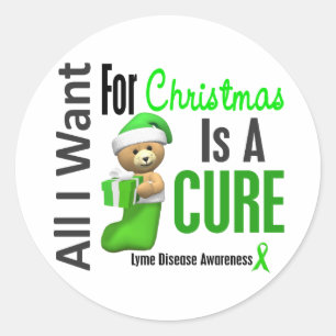 Alles wat ik wil voor de ziekte van Kerstmis Ronde Sticker