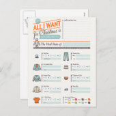 Alles wat ik wil voor het kerst Briefkaart (Voorkant / Achterkant)