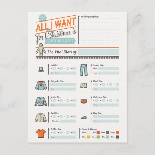 Alles wat ik wil voor het kerst Briefkaart (Voorkant)